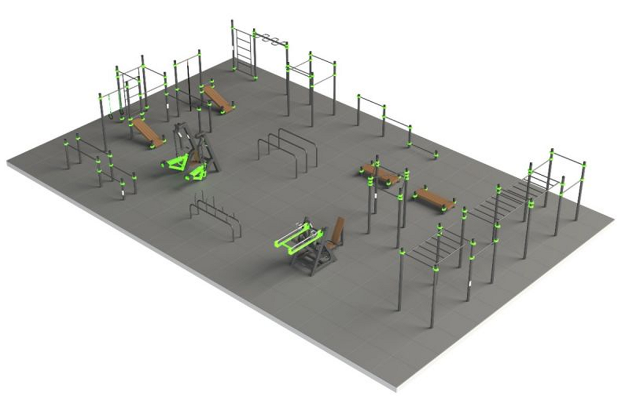3D-проект уличной спортивной площадки ZAVODSPORTA